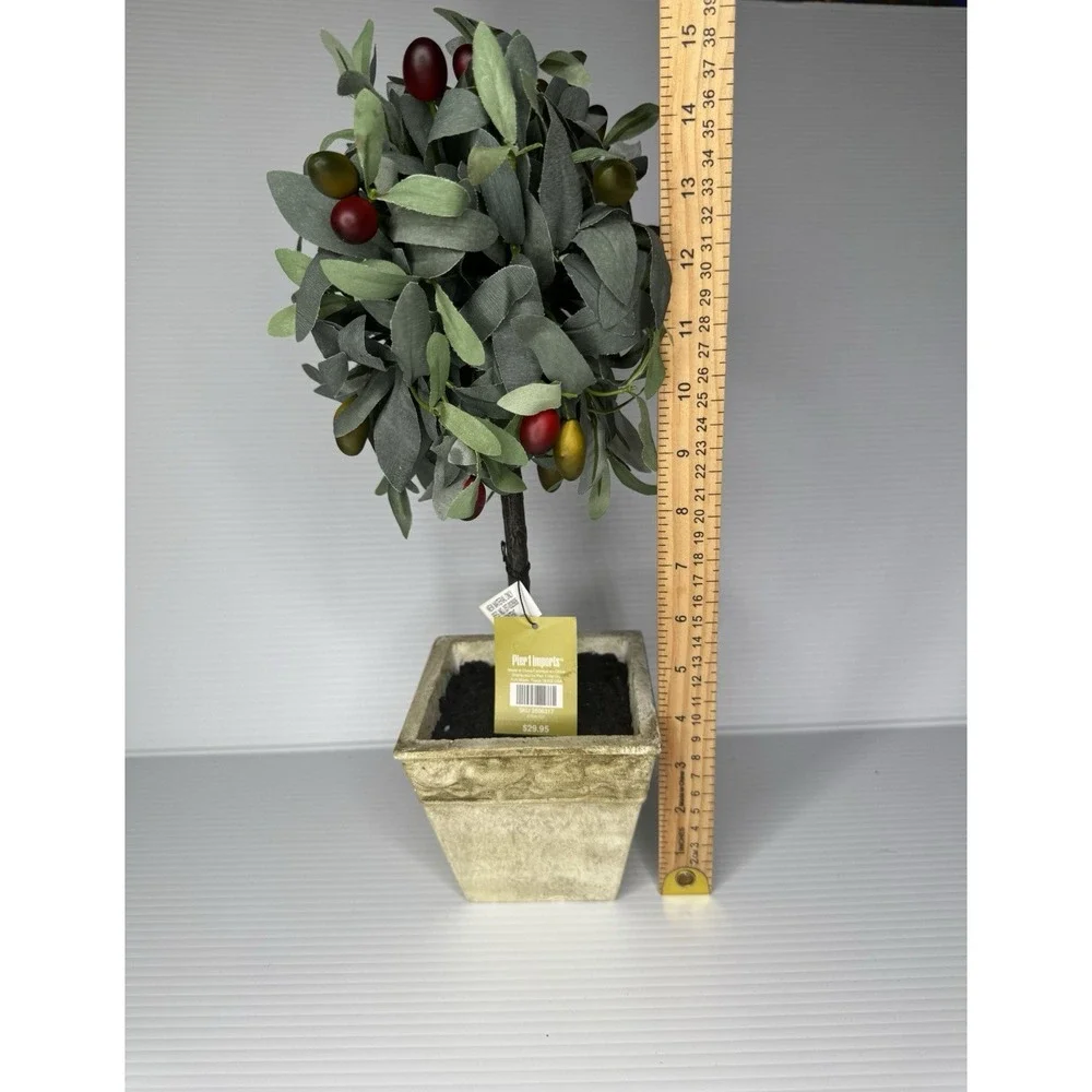Pier 1 Imports Olive Topiary‎ Faux Tree in Decorative Pot 20